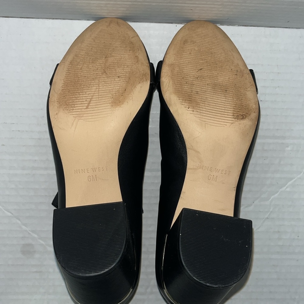 Nine West Womens size 6 M Andrew Leather Pump shoes strap zip up - Picture 6 of 6